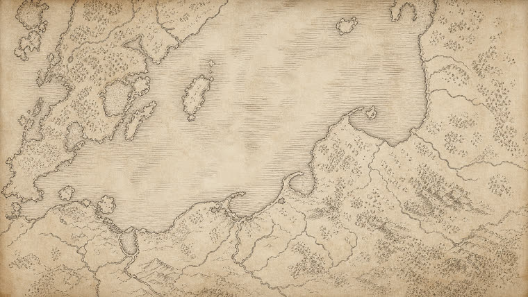 Historische geographische Darstellung der Samland-Halbinsel und der baltischen Ostsee-Küste